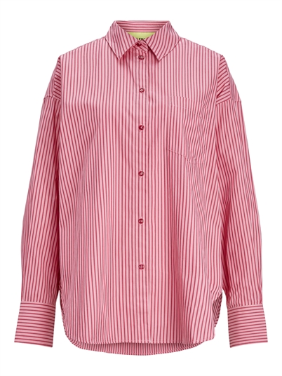 JJXX - Jamie Relaxed Poplin Skjorte - Cerise/Stripe